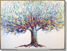 Impasto art painting acrylic TREE OF HAPPINESS