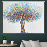 Abstract Tree Painting on Canvas Romantic Wall Art Couple in Love Painting Romantic Wall Art Impasto Oil Painting as Aesthetic Decor | KINDRED SPIRITS