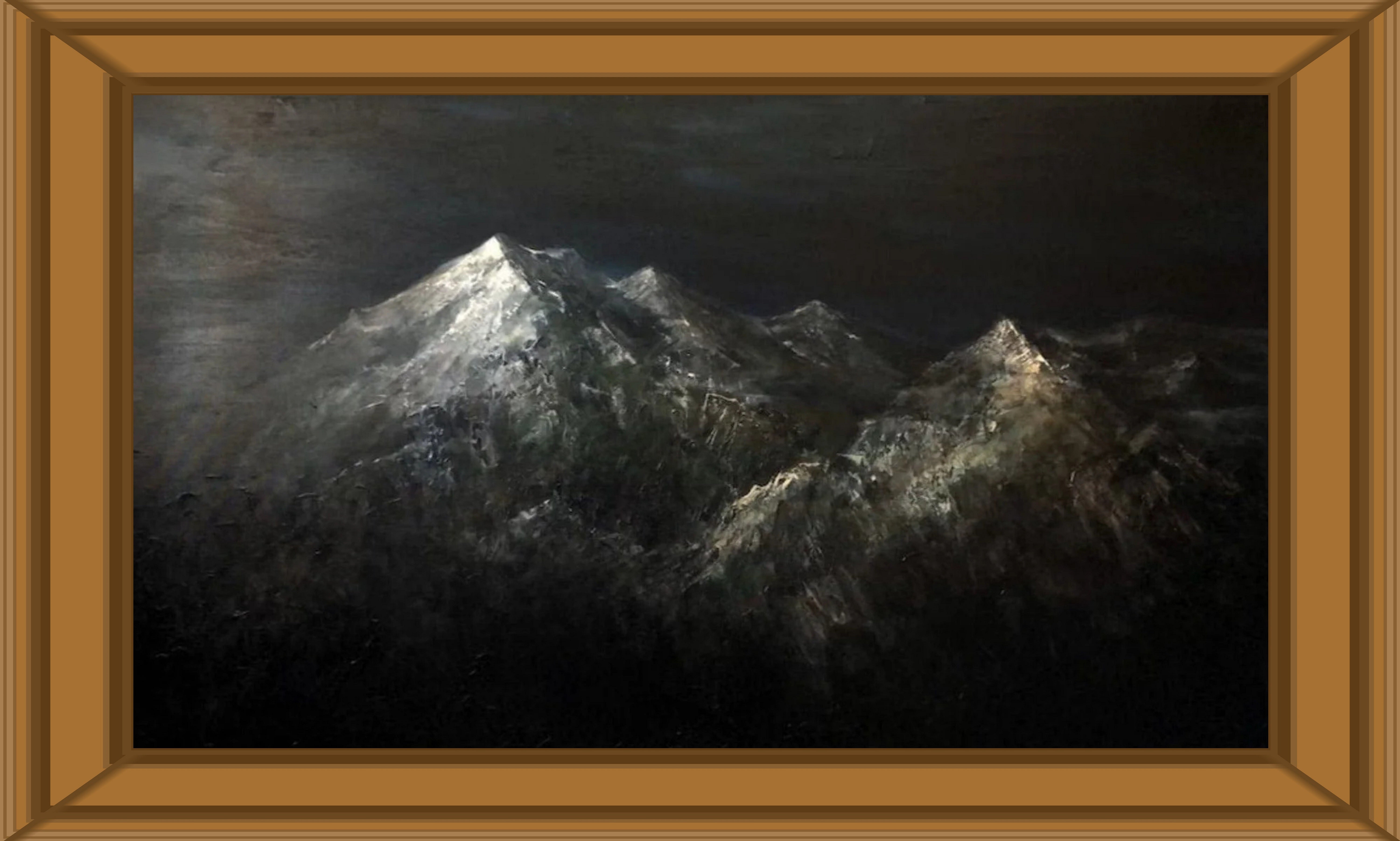 Abstract Mountains Painting Large Painting On Canvas Original Landscap