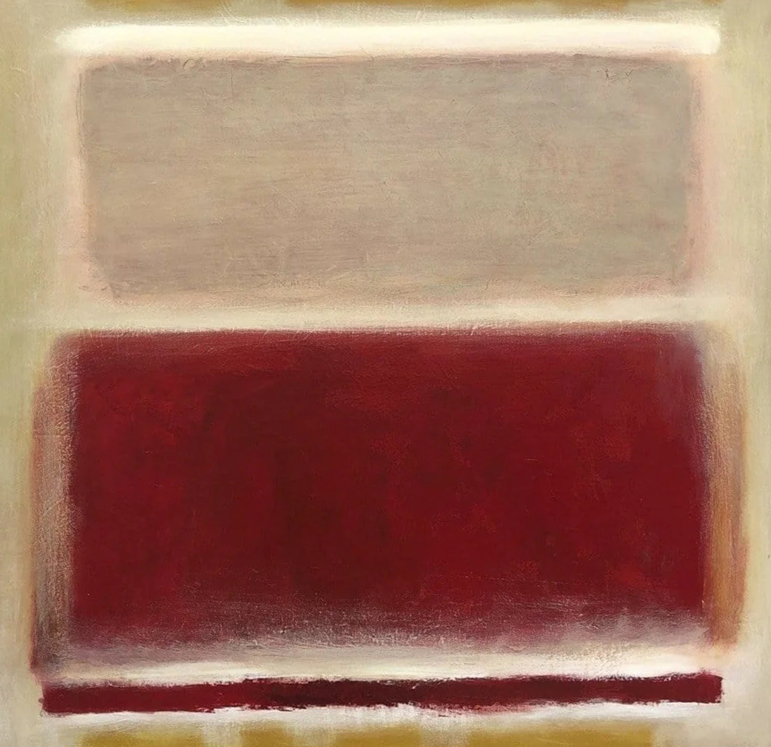 Mark Rothko Style Original Abstract Fine Art Beige And Red Paintings On Canvas Modern Acrylic Rothko Style Art | MYSTERIOUS WAYS - Trend Gallery Art | Original Abstract Paintings