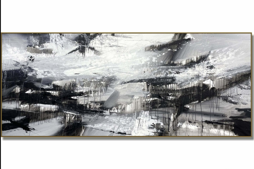 Invoice for unstretched painting in size 123 × 48 cm for Tal Or