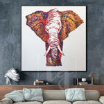 Abstract Elephant Painting Animal Paintings On Canvas Elephant Wall Painting | PROBOSCIS