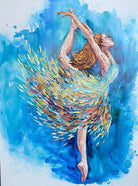 Abstract Ballet Painting BALLERINA ABIGAIL