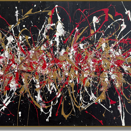 Large abstract texture painting SPLASHED PASSION