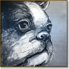 Colorful pet animal oil painting BULLDOG BENNY