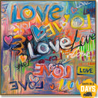 COLORFUL HEARTS 40"x40"