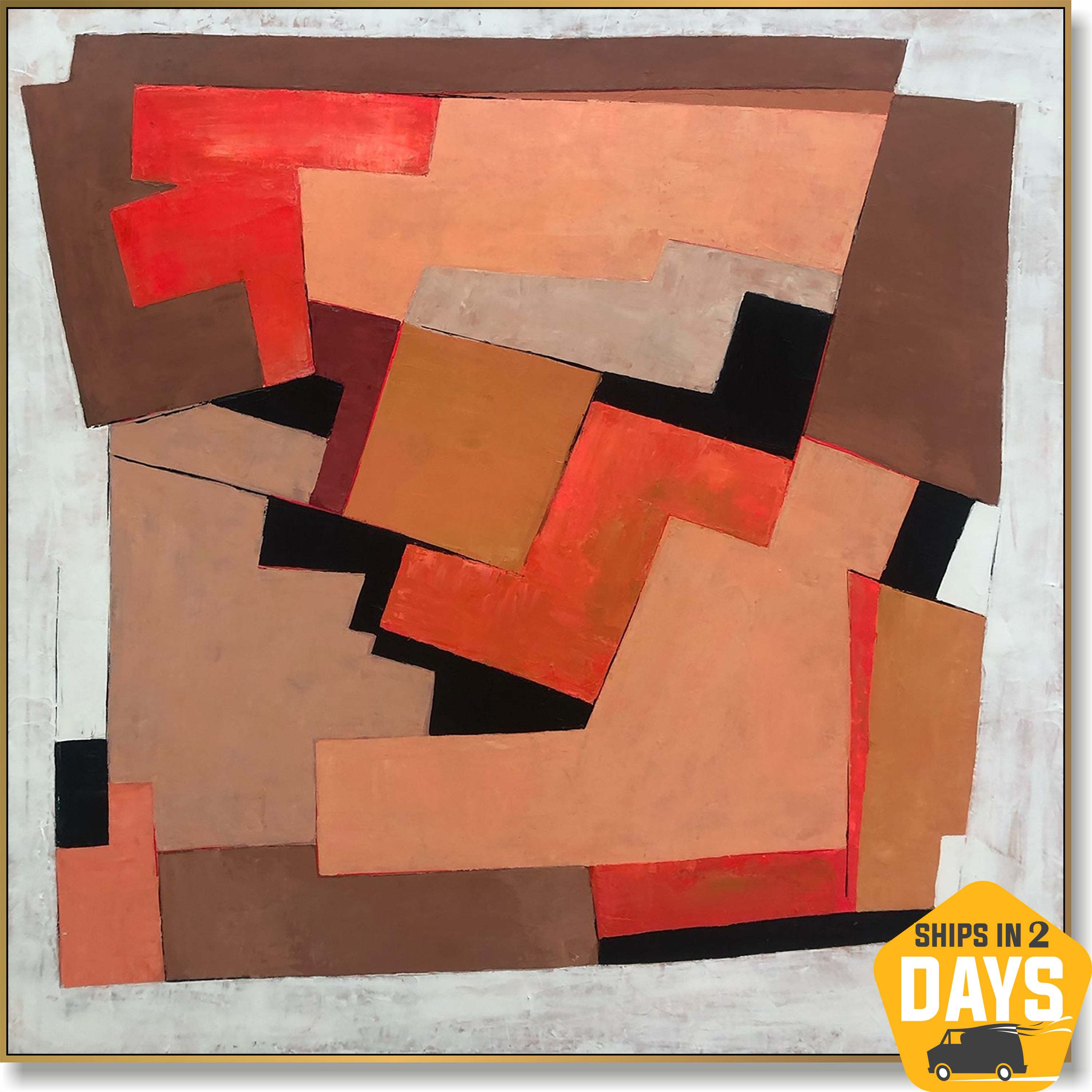 ORANGE LABYRINTH 50"x50"