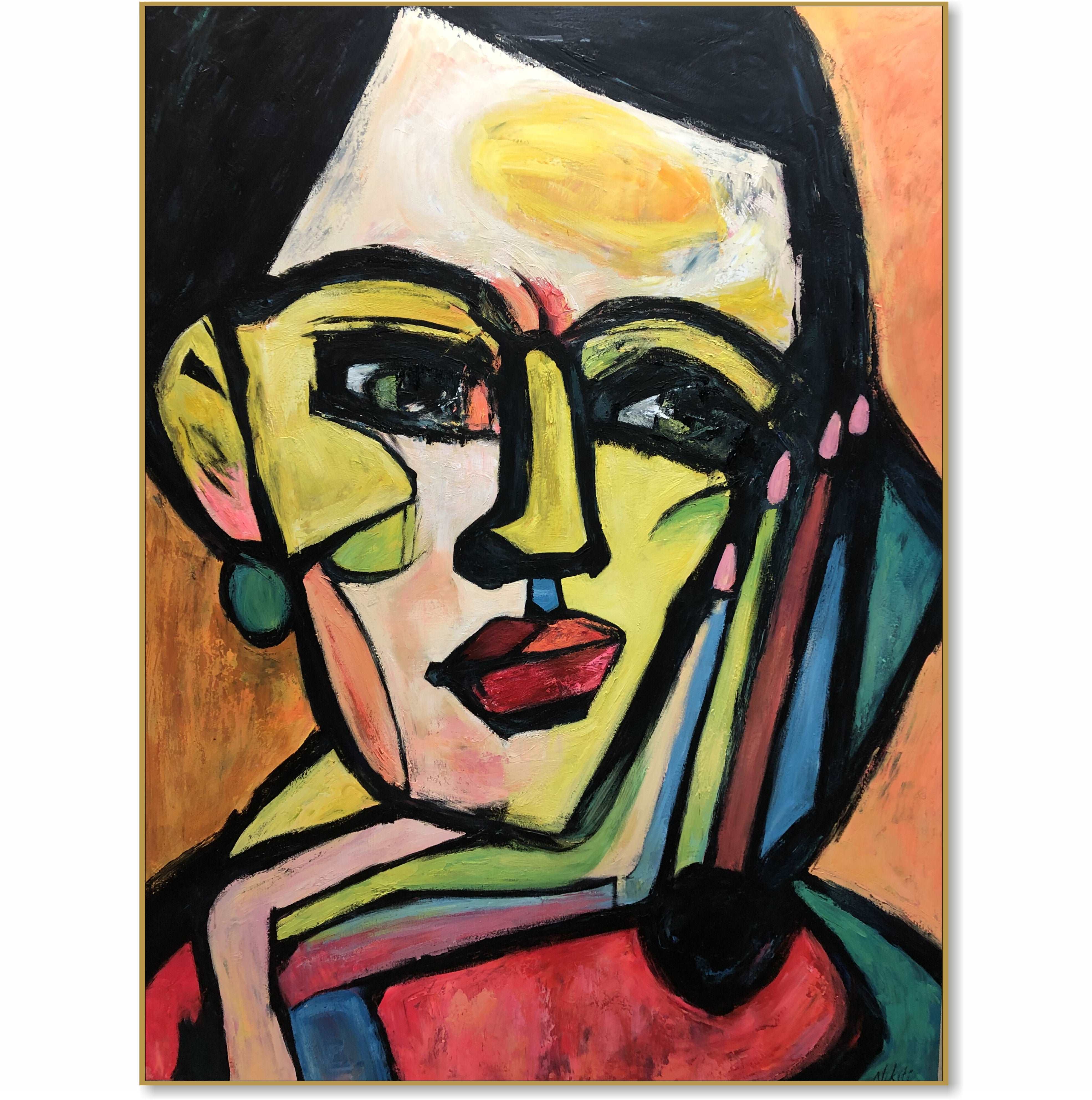 Abstract cubism painting FRIDA KAHLO