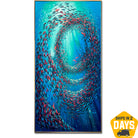 UNDERWATER GYRE 79"x39"