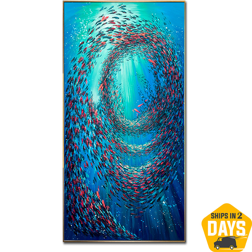 UNDERWATER GYRE 79"x39"
