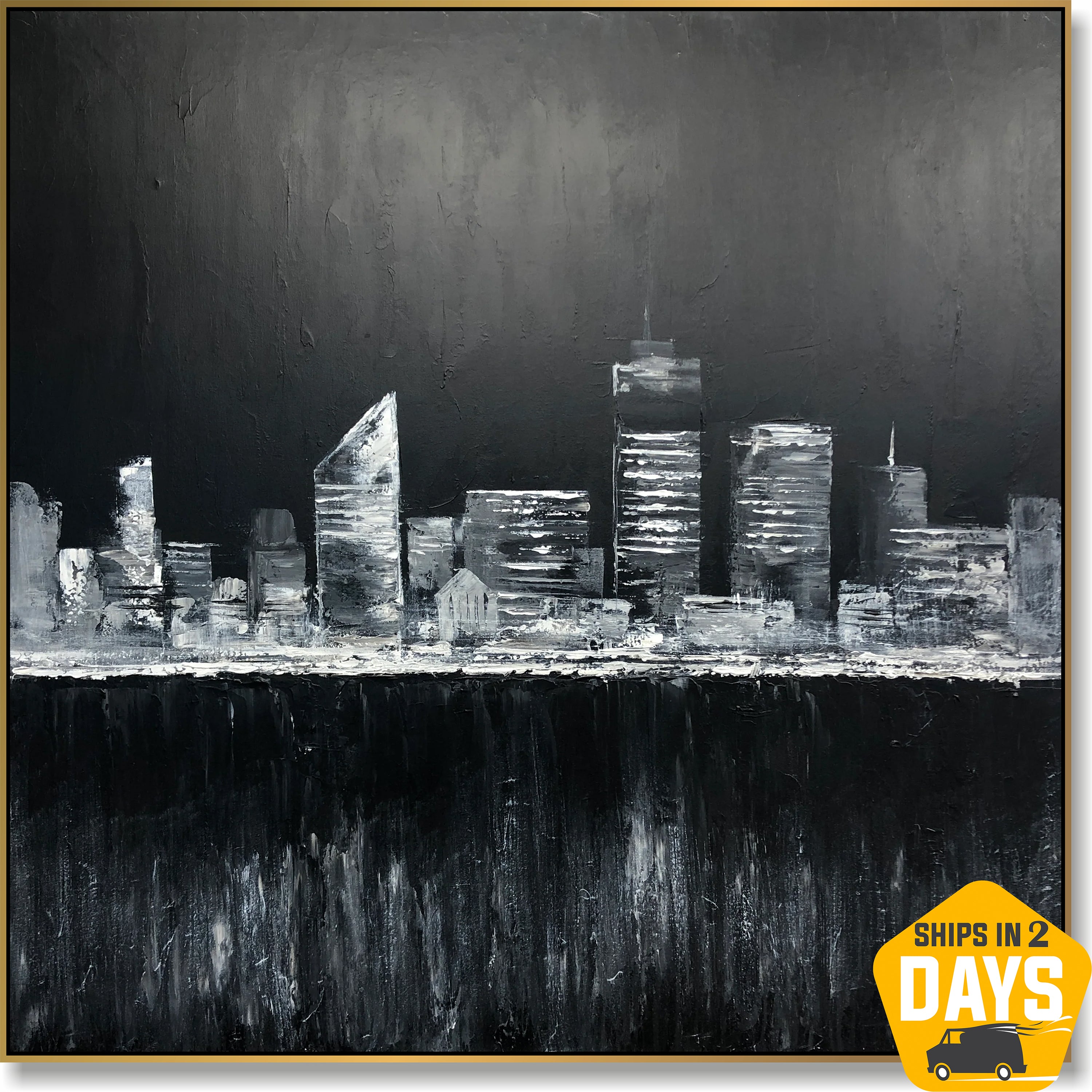ENIGMATIC ROOFTOPS 40"x40"