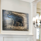 WOODEN ELEPHANT SIGN 11.8"x15.7"