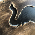 WOODEN ELEPHANT SIGN 11.8"x15.7"