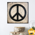 WOOD PEACE SYMBOL 11.8"x11.8"
