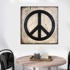 WOOD PEACE SYMBOL 11.8"x11.8"