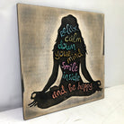 WOODEN YOGA SYMBOL 18.1"x18.1"