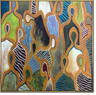 Invoice for stretched painting in size 32"x32" for Gale Alexander