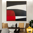 CRIMSON CONTRAST 40“x40"