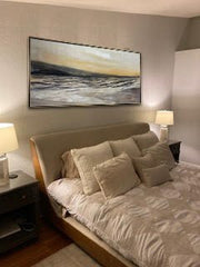 Invoice for a rolled in a tube AUTUMN STORM painting in size 33"x84" for David