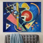 Original Colorful Shapes Abstract Art Kandinsky Style Geometric Figures Paintings On Canvas Figurative Wall Decor | FORM PLEASURE