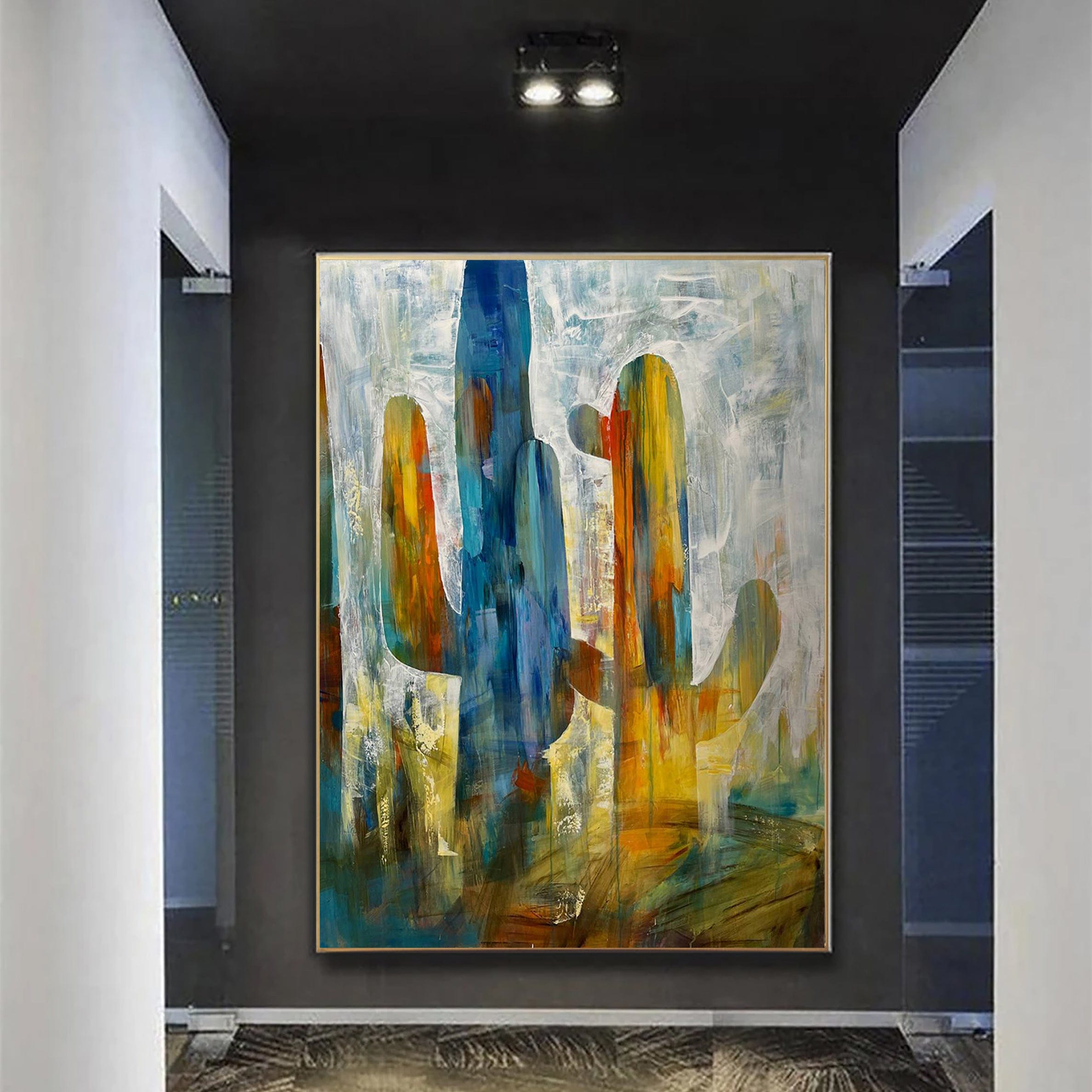 Abstract Cactus Painting