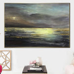 Abstract Landscape Art in Multicolored Feng Shui Painting In Beige and Grey Colors | GOLDEN GLEAM