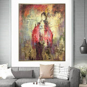 Original Abstract Girl Painting Creative Gold Leaf Paintings On Canvas Girl | EASTERN DREAMS