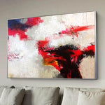 Large Modern Art Colorful Abstract Painting Red Painting White Painting Black Painting | DEVOTION