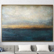 Abstract Painting Blue Painting Gray Painting Ocean Painting Sunset | WATERSCAPE