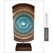 Original Wood Sculpture Astral Sculpture Creative Hand Carved Desktop Art Abstract Wood Table Figurine | HEART OF WATER 22.4"x10.2" - Trend Gallery Art | Original Abstract Paintings