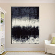 Black And White Abstract Canvas Original Contemporary Art | LIGHT AND DARKNESS