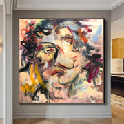 كبيرة الحجم الاكريليك لوحات تجريدية امرأة على قماش الفن التصويرية الملونة الحديثة جدار الفن | PERSONALITY CHAOS