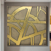 Abstract Gold Leaf Painting Abstract Acrylic Paintings On Canvas Contemporary Art | GOLDEN GATE