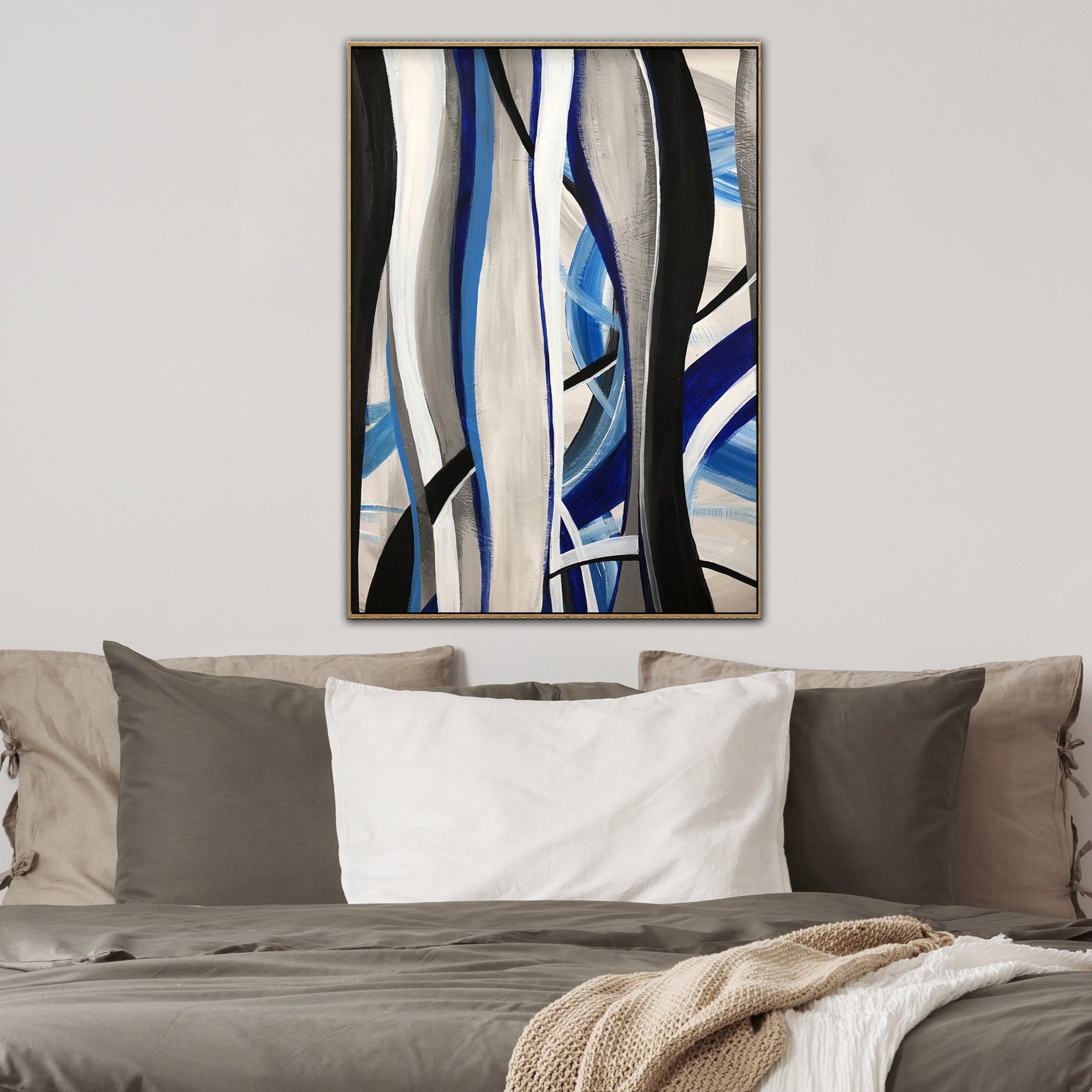 Original Abstract Painting Oversized Abstract Painting Blue Painting Abstract Acrylic Paintings On Canvas | SEA'S SONGS - Trend Gallery Art | Original Abstract Paintings