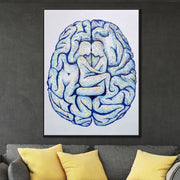 كبير مجردة النفط الطلاء على قماش جدار الفن الدماغ اللوحة الطبية جدار الفن الأصلي اللوحة الحديثة الفن ديكور غرفة مكتب المستشفى | COLLABORATION