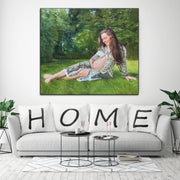 Original Pregnant Woman Paintings from Photo Future Mom Colorful Wall Art Decor for Bedroom | PAINTING FROM PHOTO #45