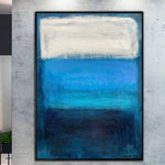Royal Blue Painting Canvas Mark Rothko Style Painting Blue Wall Art Minimalist Art Wall Hanging Decor Commission Painting | MEMORY OF THE SEA