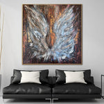 Extra Large Original Abstract Wings Paintings On Canvas Modern Expressionism Art Textured Creative Painting | ANGEL WINGS