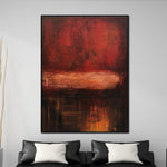 Extra Large Abstract Art Red Painting On Canvas Red Acrylic Painting On Canvas Modern Handmade Artwork Contemporary Painting Wall Decor | BLURRED