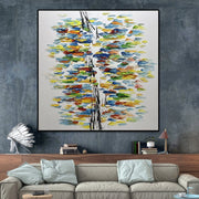مجردة ملونة اللوحة قماش مجردة شجرة اللوحة الأصلية النفط الطلاء طبيعة الفن الحديث غرامة الفن Impasto الفني للديكور المنزل | MAGIC TREE