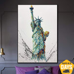 تمثال الحرية عمل فني تمثال الحرية اللوحة تمثال الحرية | NATIONAL SYMBOL 48"x32"