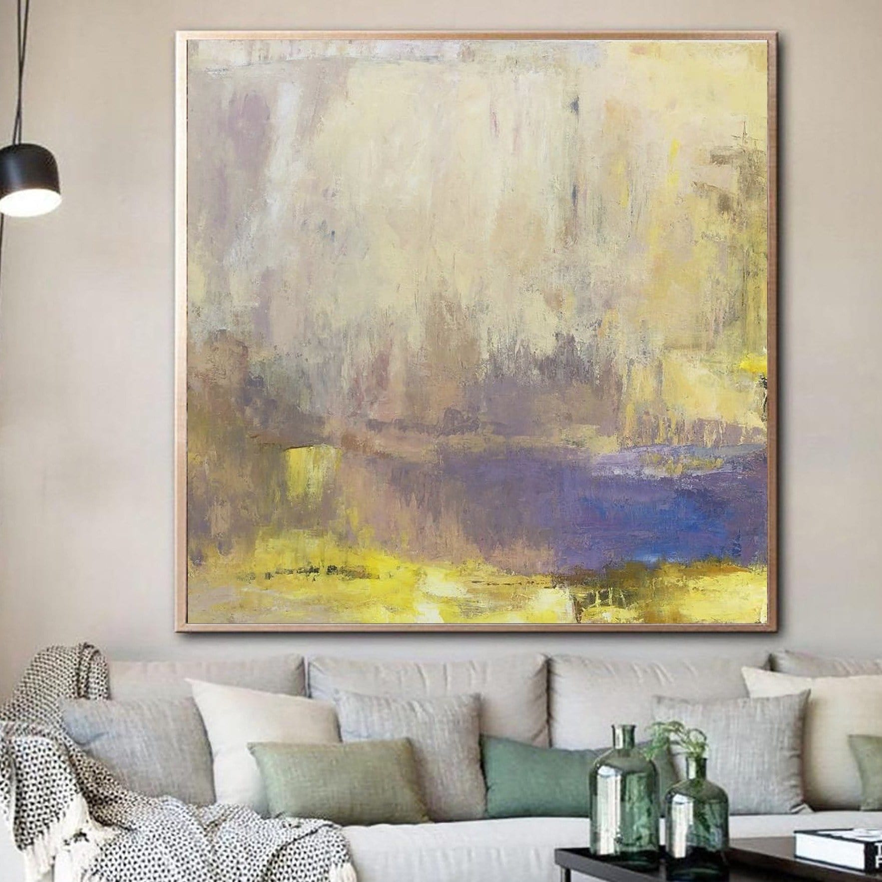 Abstract Purple Painting Gold Purple Painting on Canvas Abstract Canvas Art Original Oil Painting Large Oil Painting Modern Artwork Decor | NEON - Trend Gallery Art | Original Abstract Paintings