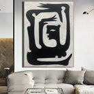 Large Abstract Painting on Canvas Minimalist Art Black And White Female Canvas Art Figurative Artwork Hand Painted Art Textured Painting | KARATE - Trend Gallery Art | Original Abstract Paintings