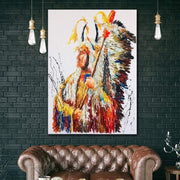 Native American Painting Abstract Painting American Indian Painting | INDIAN CHIEF