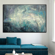 Extra Large Wall Art Blue Paintings On Canvas Abstract Painting Modern Painting Framed Wall Art Painting | IMAGINE