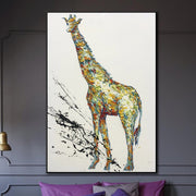 الأصلي مجردة الزرافة اللوحة الحيوان مجردة اللوحة الزرافة جدار الفن الفني طبيعة البرية الفن | GIRAFFE