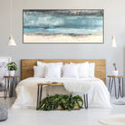 Extra Large Abstract Seaside Paintings On Canvas Modern Blue Landscape Painting Handmade Fine Art Contemporary Painting | SEA BEACH - Trend Gallery Art | Original Abstract Paintings