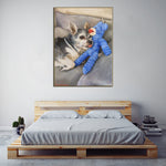 صورة أصلية للكلب ولعبة من Photo Animal Colour Pet Wall Art Decor لغرفة النوم | الرسم من الصورة رقم 67