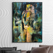 مجردة التعبيرية اللوحة الفن التصويرية مجردة اللوحة قماش عارية امرأة الفن مثير الإناث الجسم اللوحة محكم الفن | UNDER THE RAIN