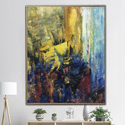 Abstract Colorful Painting Canvas Knife Palette Artwork Modern Landscape Wall Art Contemporary Art Luxury Painting | SPRING IS COMING